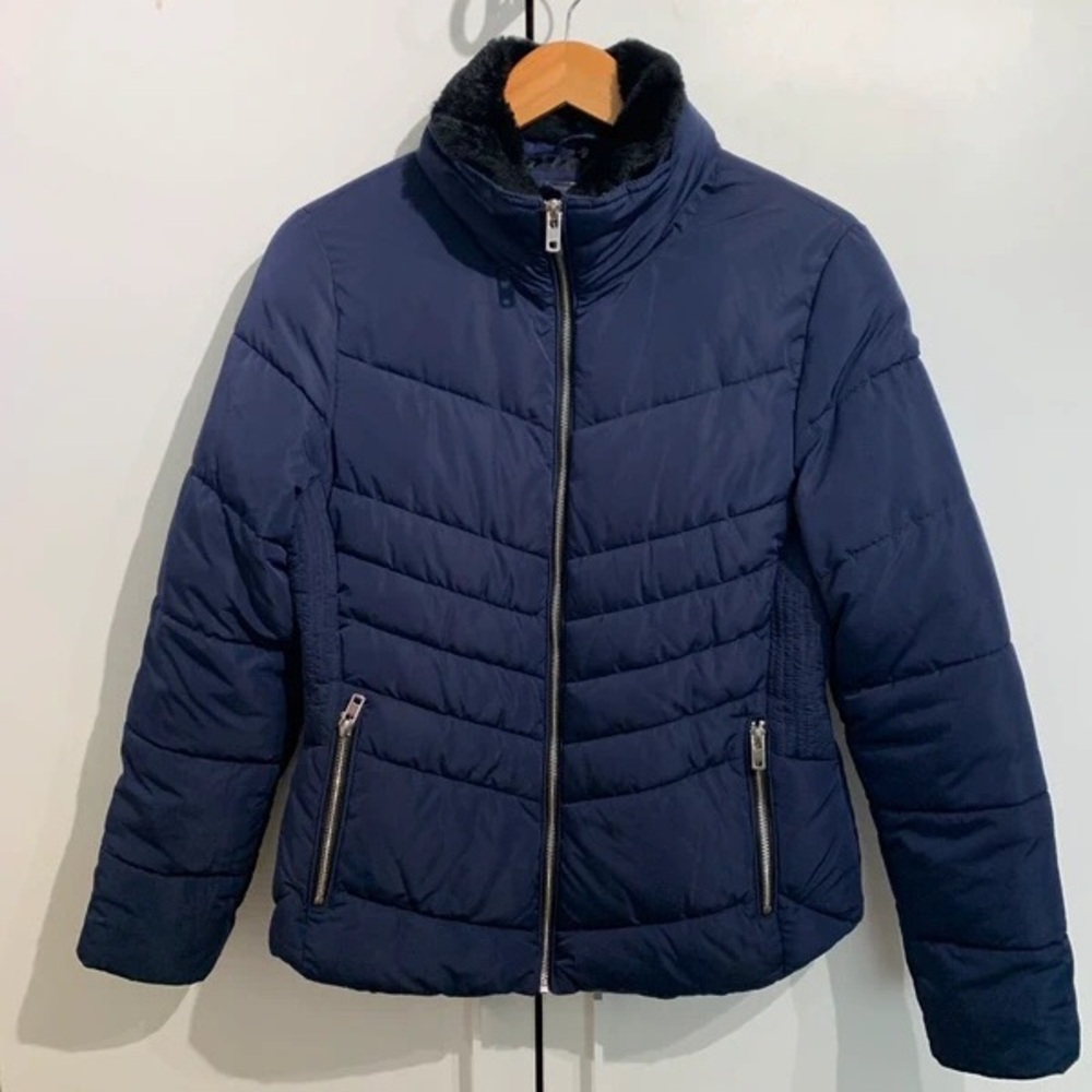 Navy Quilted Women's Jacket